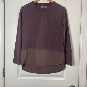 Backcountry Women’s Long Sleeve Top Mauve Layered Hem Size M